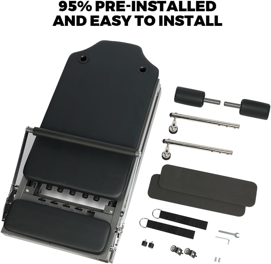 ONETWOFIT Pilates Reformer: Faltbar, für Core, Yoga & Krafttraining