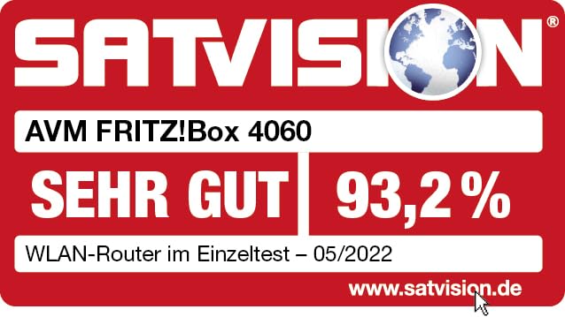 FRITZ!Box 4060 – Wi-Fi 6 Mesh Router mit 4.800 MBit/s, DECT & USB 3.0