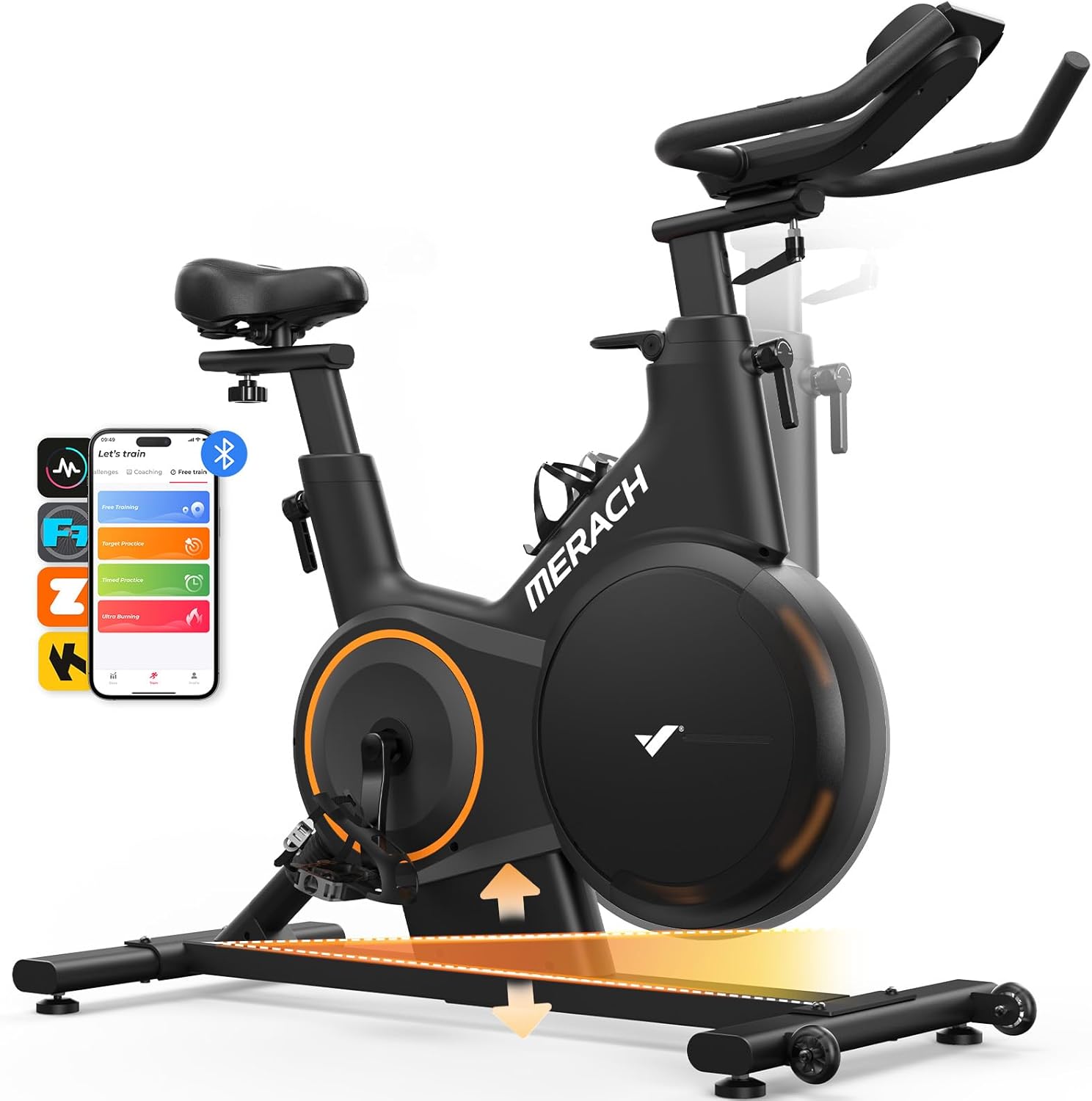 MERACH Heimtrainer: Leises Magnetrad mit App-Steuerung