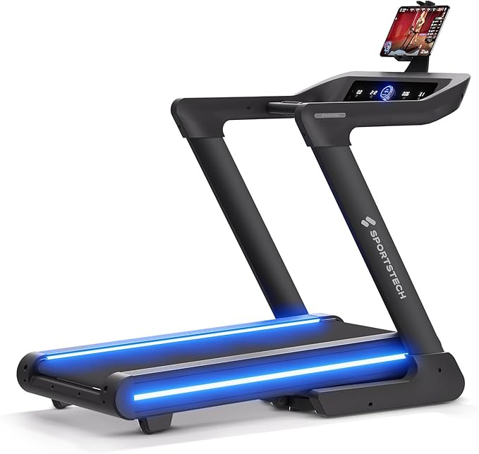 Sportstech sTread Pro/Lite: Klappbares Laufband mit 20 km/h, 17 % Steigung und 7 PS Motor