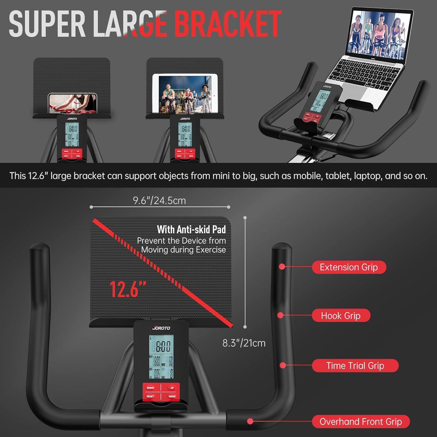 JOROTO X2: Leises Heimtrainer-Ergometer mit LCD-Monitor
