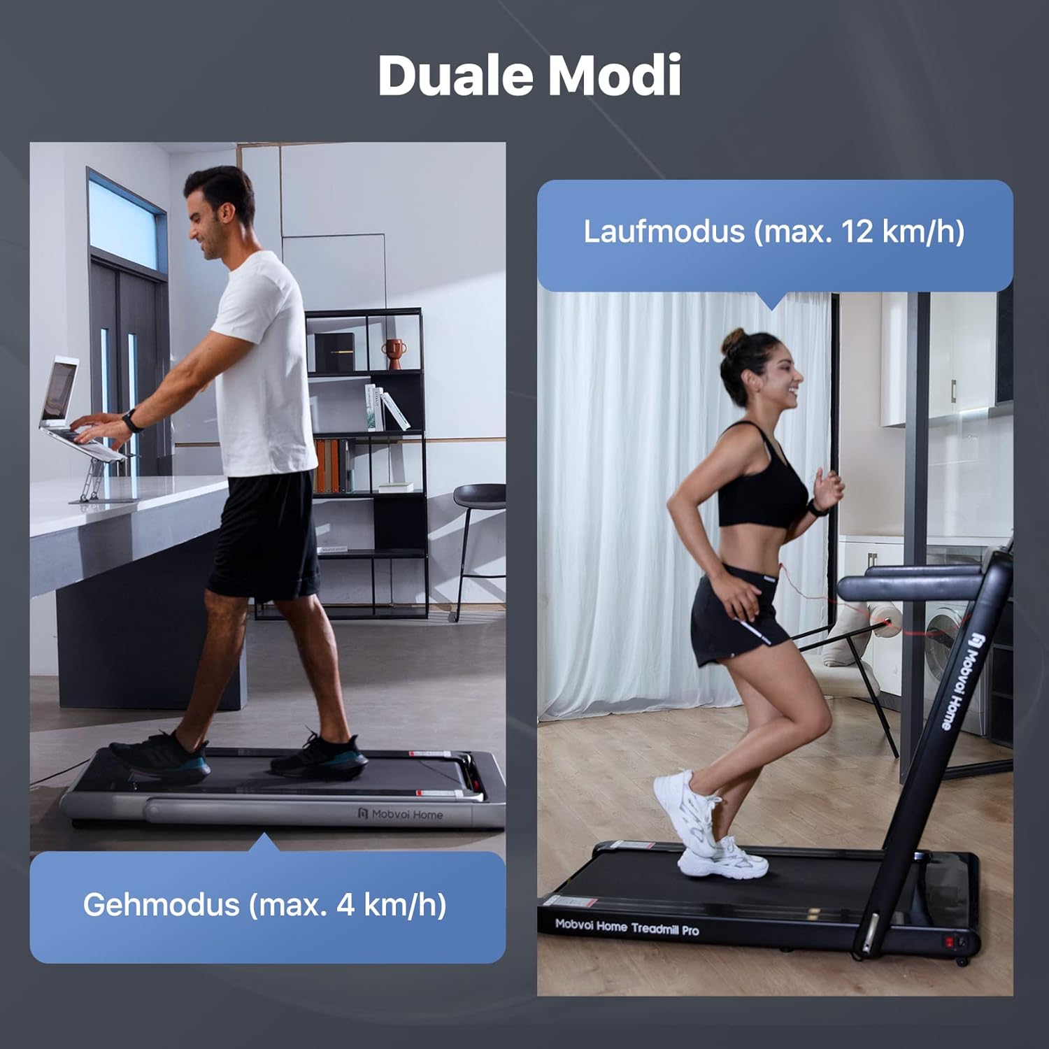 Mobvoi Home Laufband Ultra: 3‑in‑1 Gehen & Laufen für Zuhause