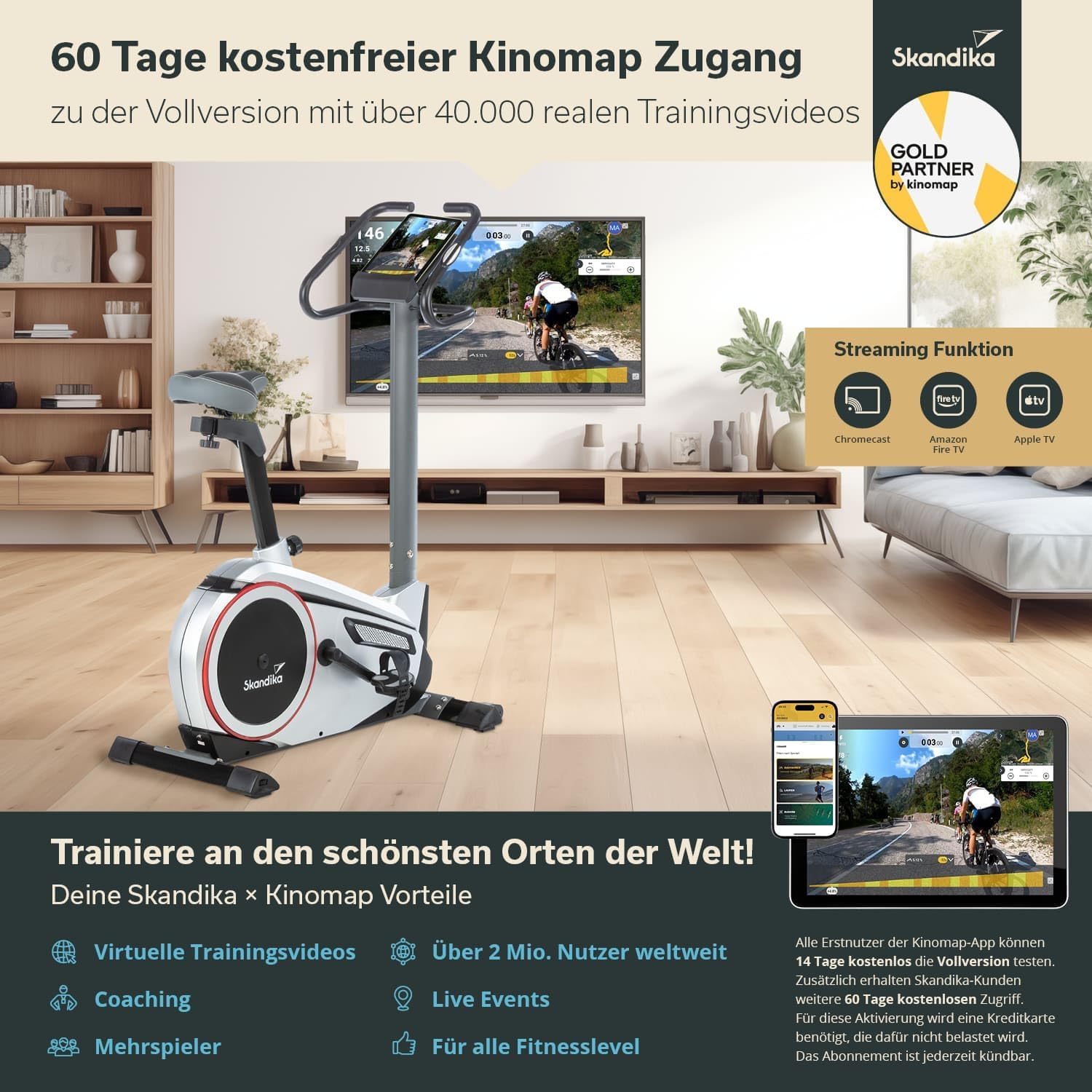 Skandika Morpheus: Ergometer mit 12 kg Schwungmasse