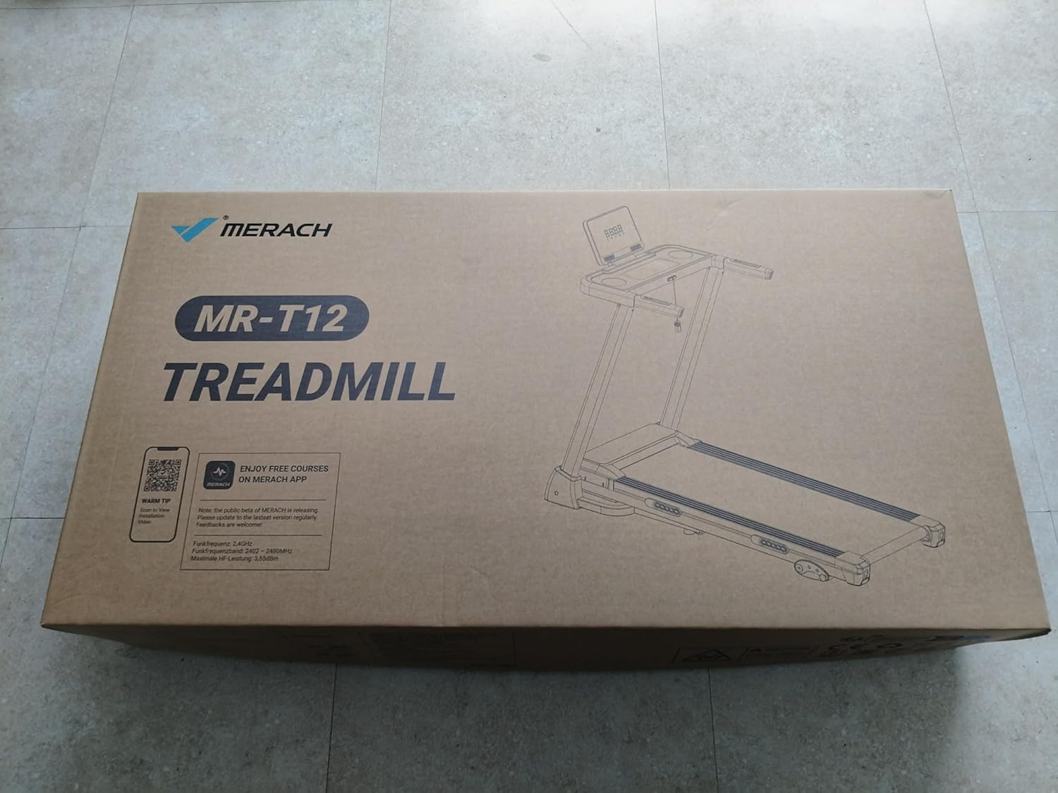 MERACH Klappbares Laufband: 2,5 PS, Steigung, 0,8–12 km/h für Zuhause
