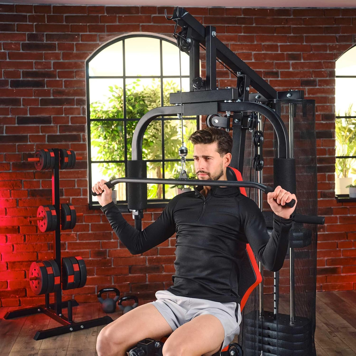 Hop-Sport Home Gym HS-1044K Multifunctional Fitness Station with Weight Stack