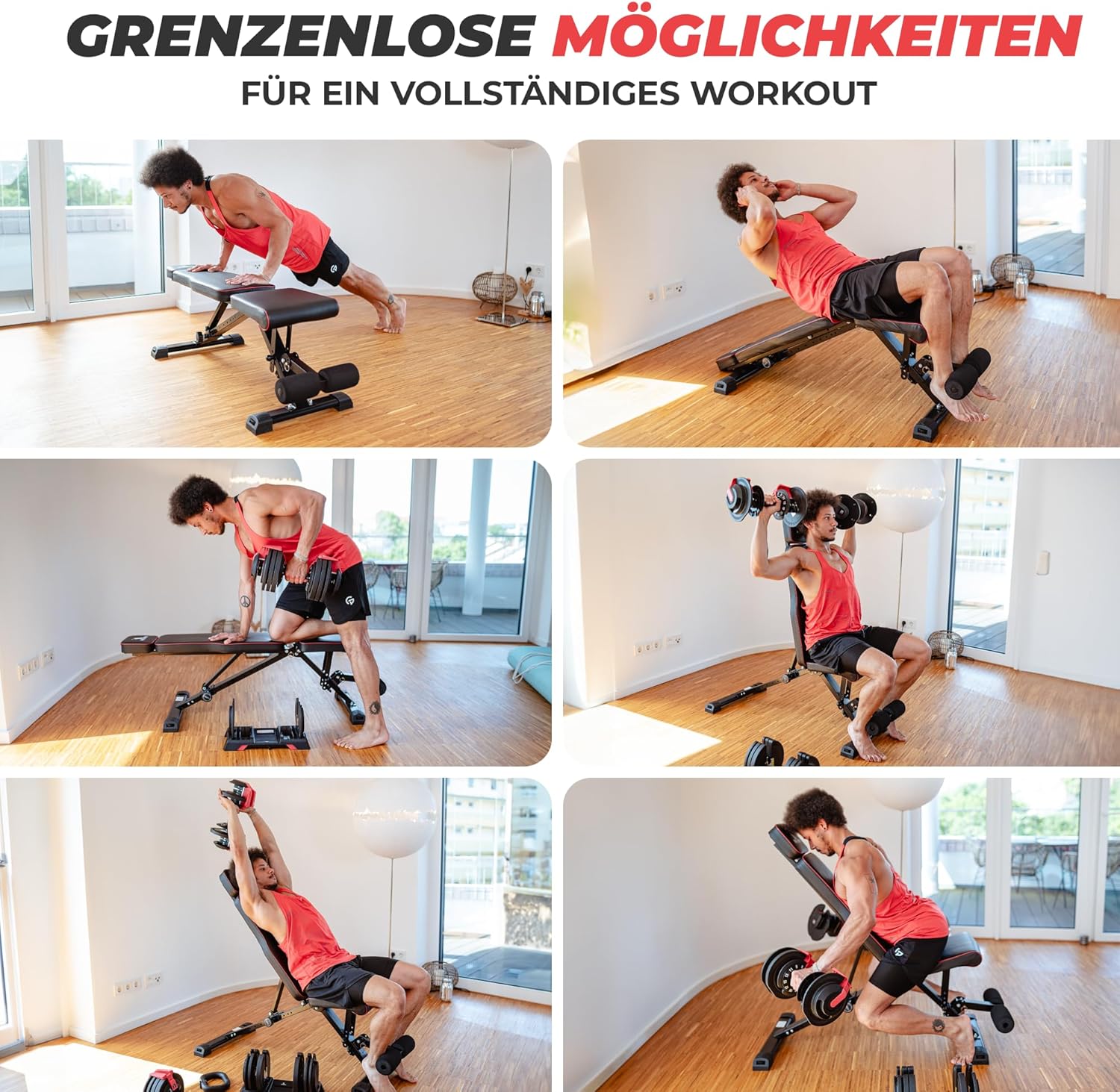 SPORTSCHMIEDE: Verstellbare, klappbare Schrägbank fürs Heimtraining