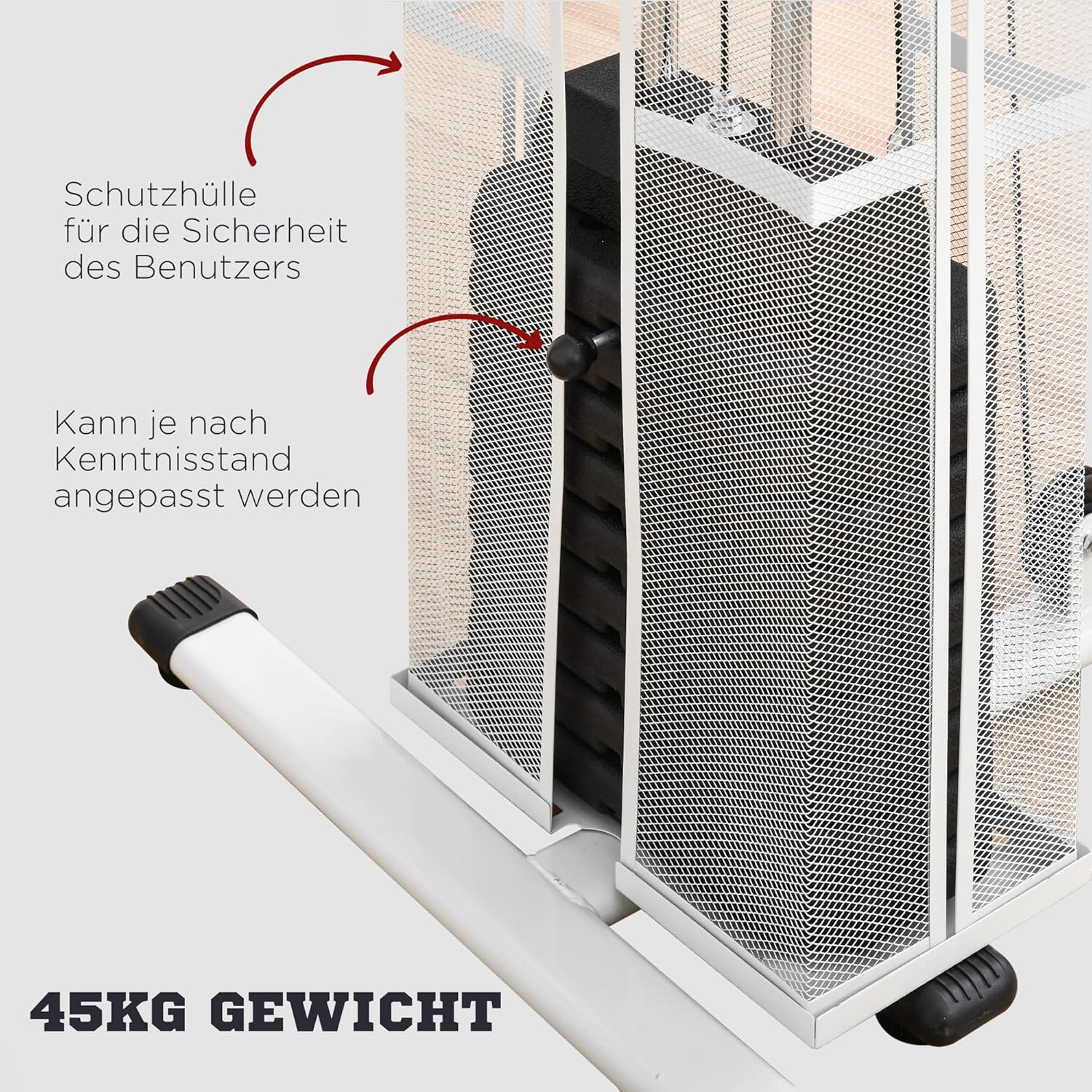 HOMCOM Multistation: Kraftstation mit Latzug, Butterfly & 45 kg Gewichten