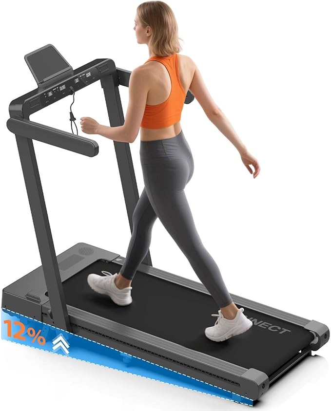VANNECT Faltbares Laufband: Walking Pad mit Steigung für Zuhause