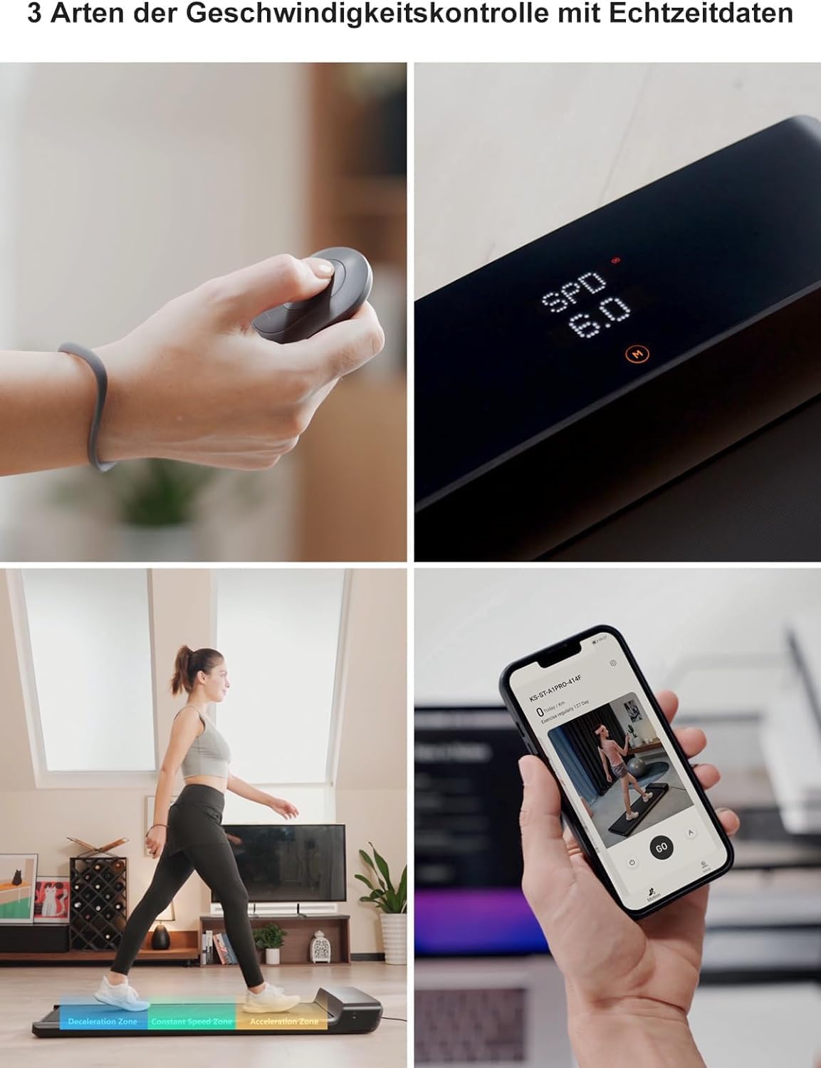 Kingsmith Klappbares Laufband: Für Büro & Zuhause mit LED‑Display & App