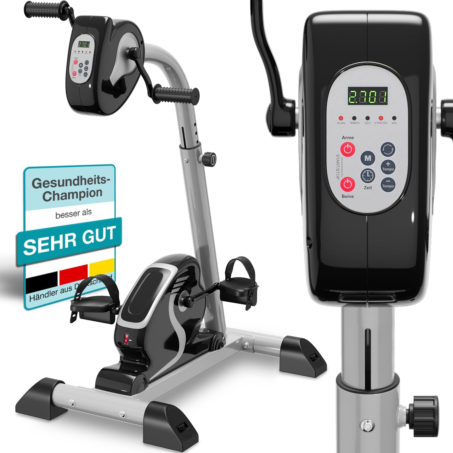 maxVitalis 2-in-1: Arm- und Beintrainer mit Motorunterstützung